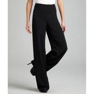 Long Black High Waisted Wide Leg Trousers